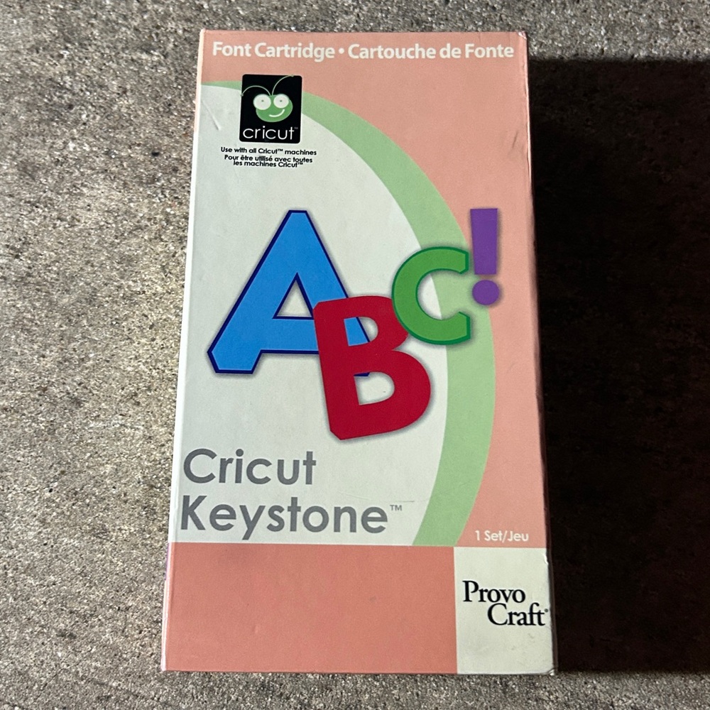 Cricut Keystone Font Cartridge with Colorful ABC Design